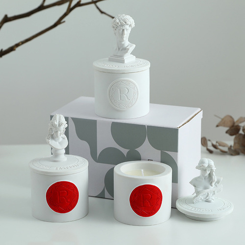 Aromatherapy candle essential oil gypsum fragrance gift box souvenir bedroom home indoor Christmas gift manufacturer direct supply