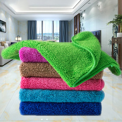 Ultra-Fine Fiber 6-Color Coral Velvet Cleaning Cloth Household Lazy Wipe Thick Water Absorbent Quick Dry Towel Wholesale