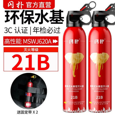 for Home and Private Car Use – Vehicle fire extinguisher - lucky-red-620ml-fixing-strap-2-sets-annual-inspection-package-included-21b-fire-extinguishing-level