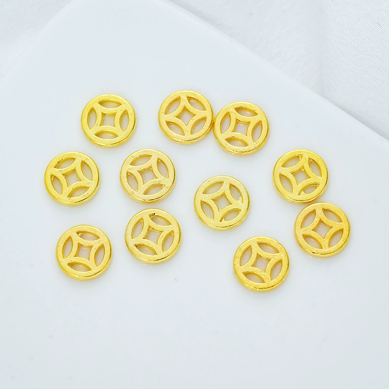 Золотые медные монеты перегородки для передачи полых золотых монет браслет красная веревка