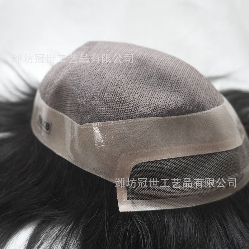 Bd Lace Front 6x9inch Natural Hairline 100% Real Human Hair Fully Hand-Woven Men's Hairpiece Bd Lace Front 6x9inch Natural Hairline 100% Real Human Hair Fully Hand-Woven Men's Hairpiece