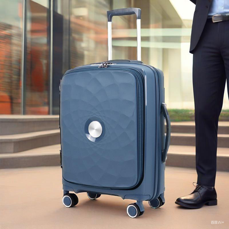 Factory wholesale foreign trade PP injection molding open front cover computer case fall-resistant cold-resistant customs password lock luggage universal double