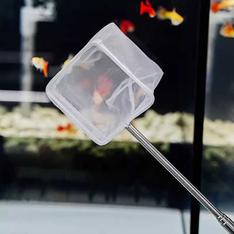 鱼捞捞鱼网鱼缸网捞小鱼小号3D渔捞抄网兜密网手抄鱼网鱼捞可伸缩|undefined
