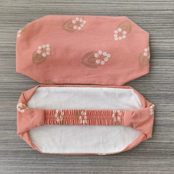 Red scarf embroidered with crape myrtle flowers (thin jersey style)