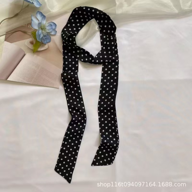 검은색 물방울 무늬 너비 5*길이 140