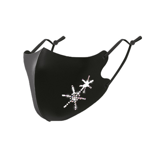 Hot-drilled, washable, adjustable anti-pollen, cool-feeling, breathable sunscreen mask wholesale cross-border ice silk cloth