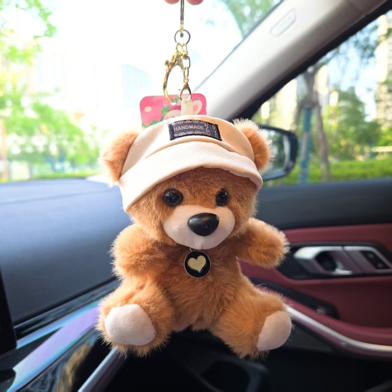 インターネット有名人かわいい帽子クマペンダントぬいぐるみ人形クマバッグペンダントキーホルダー布人形人形|undefined