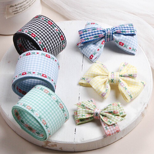 Korean version of the new lace jacquard embroidered ribbon DIY bow hair accessories clothing collar cuffs pants hem decorations