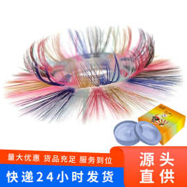 新款彩色双层羊眼圈硅胶锁精环不掉毛成人情趣夫妻共用玩具性用品