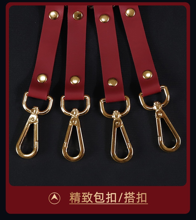 Jiuai SM Bondage Restraint Set, 8-Piece Silicone Kit with Gag, Nipple Clamps and Anal Plug — detail image 9