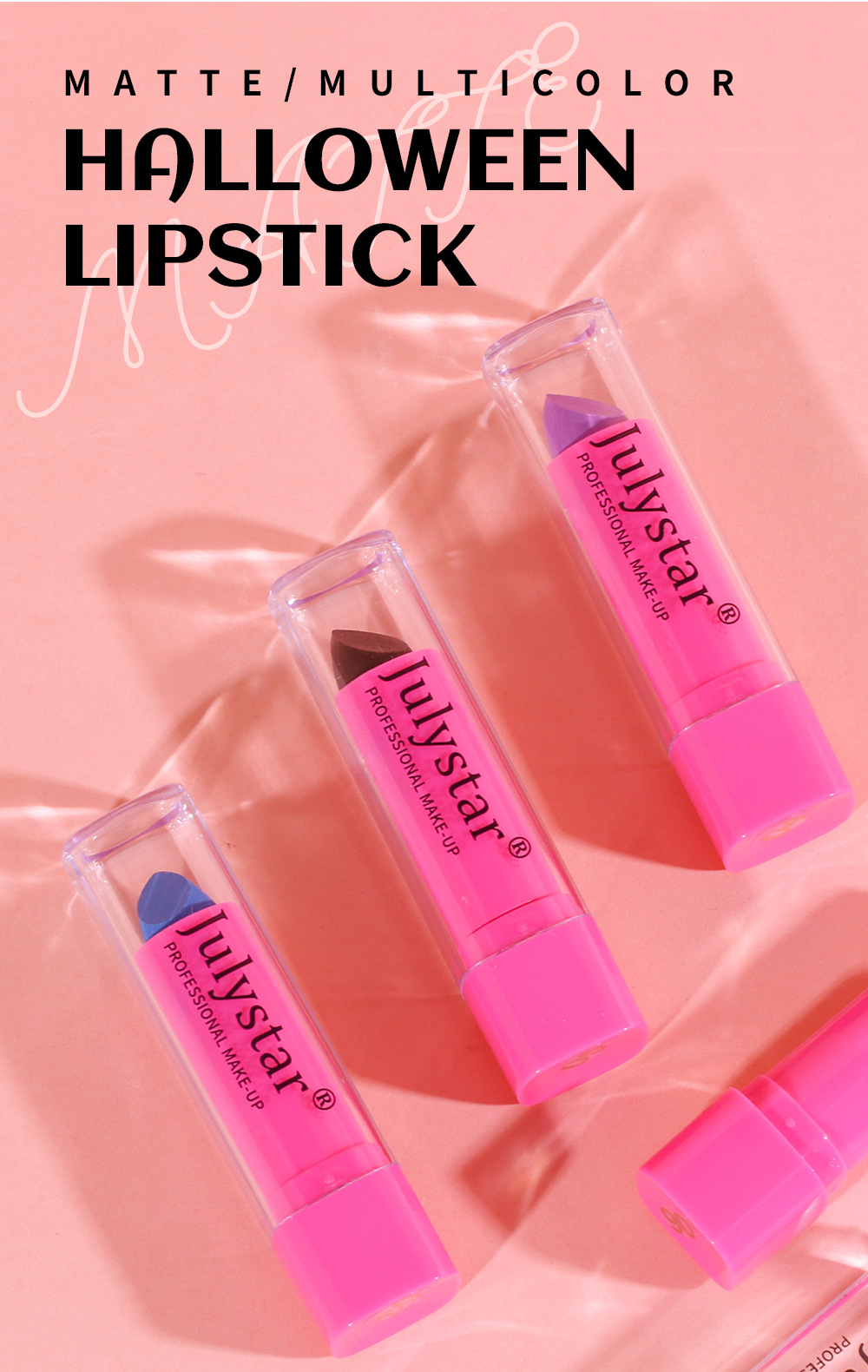 Makeup Halloween Colorless Non stick Cup Black Monochrome Natural and Long lasting Matte Lipstick_voghion.com