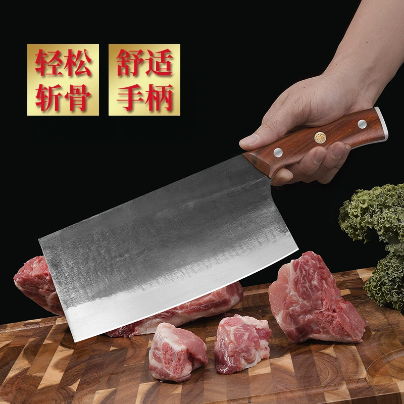 Новый кованый кухонный нож, лезвие-ракушка, острый нож для резки костей, костная разделка нож, отельный поварской нож, бытовой разделочный нож