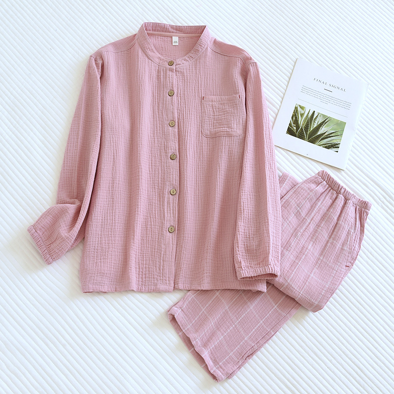 크레이프 AB 긴 세트-여성 콩 페이스트