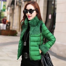 真兔毛羽绒棉服短款棉衣女新款冬季外套加厚小棉袄女韩版百搭
