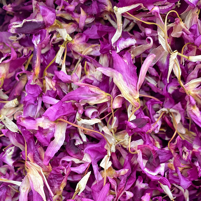 Purple Dendrobium Flower Zi Shi Hu Hua Dried Herbal Tea Flowers 10g Bottle Pack preparation