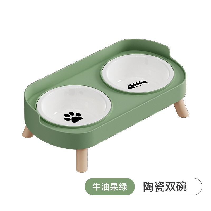 猫ボウルプラスチックダブルボウル犬ボウル猫ボウルフードボウル保護頚椎転倒防止飛沫防止フードボウル猫水ボウル用品|undefined