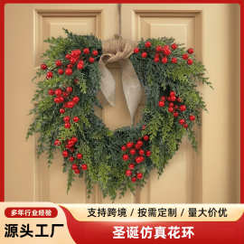 跨境亚马逊丰收节花环感恩节礼物装饰花圈仿真圣诞花环工厂直销