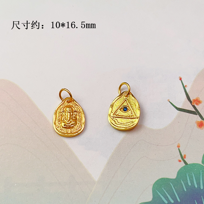DIY Accessories S925 Silver Gold-Plated Small Drop Necklace Pendant Bracelet Charm Bead Spacer Loose Beads Jewelry Materials