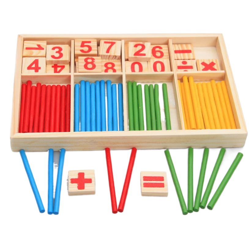 Palo digital de madera caja de aprendizaje digital aritmética contando palo kindergarten Escuela Primaria Matemáticas educación temprana juguetes educativos al por mayor