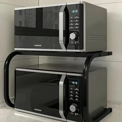 台所の棚のテーブルのデスクトップの収納棚の食器棚の鍋棚の電子レンジの多機能の鋼製の棚