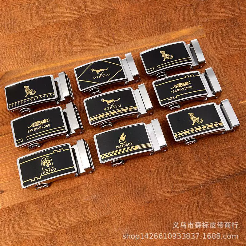 地摊皮带扣男士腰带自动扣头 贴片铁皮扣头休闲百搭皮带卡子批发