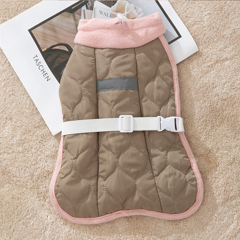 Primavera y otoño gato estilo coreano estilo casual chaleco acolchado chaleco ropa acolchada de algodón mediano y pequeño perro mascota ropa de peluche