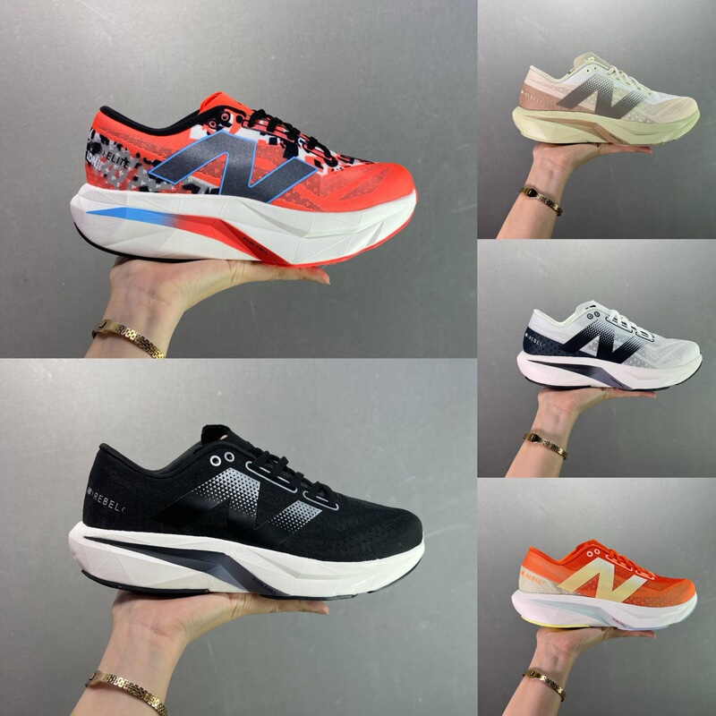 Cross-Border Putian Nbv4 Running Shoes Mesh Breathable Marathon Racing Carbon Plate Thick Sole Lightweight Men's Casual Sports Shoes