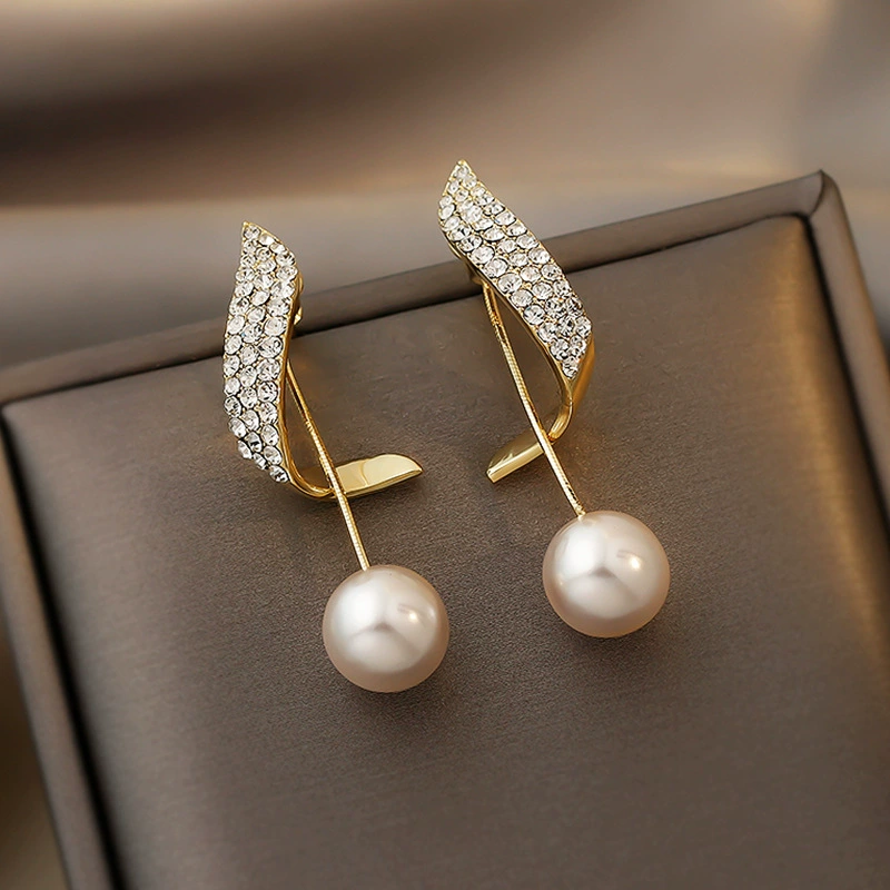Pearl Earrings, 925 Silver Sample, Light Luxury Style, Multiple Color Options