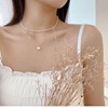 Fashionable small design necklace, cute chain for key bag  from pearl, city style, simple and elegant design