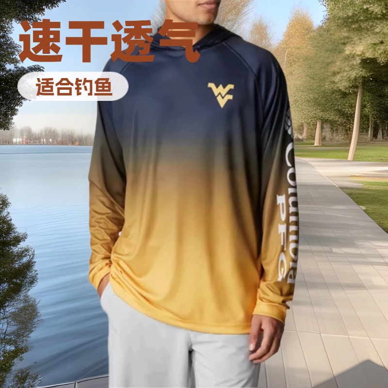 Colombia Outdoor Sea Fishing Fishing Clothing Luya Hooded Sun Protection Clothing Anti-Uv Loose Fishing Clothing