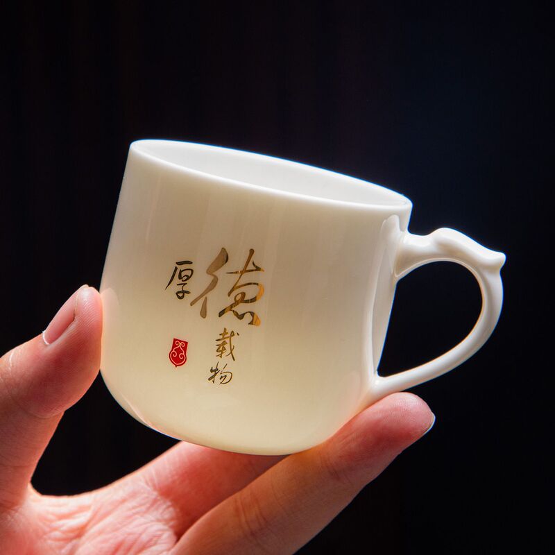 羊脂翡翠磁器火傷防止セラミック家庭用白磁カンフー茶カップ 6 パックティーカップティーセットマスターカップ|undefined