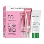 正品美肤宝美白防晒隔离霜50倍45倍套装女防紫外线保湿防晒三合一