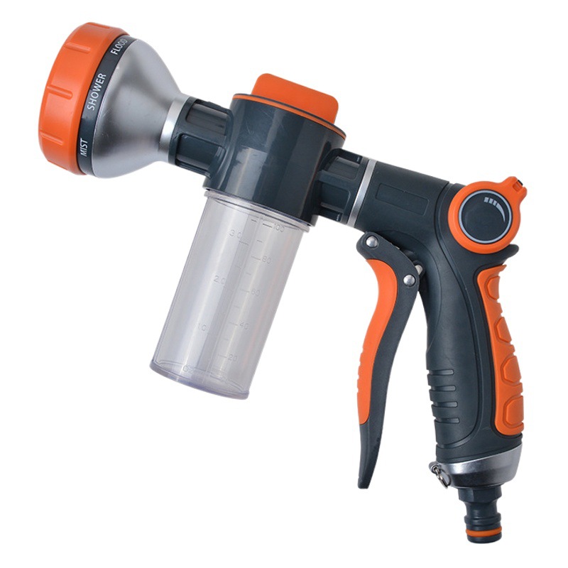 Nueva pistola de agua de espuma pistola de agua de lavado de coches lavadora de coches 9 función de espuma pistola de agua de riego de jardinería ducha para mascotas