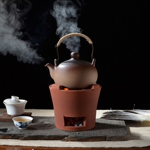 Carbon Stove Tea Boiler Household Red Mud Stove Carbon Cooking Tea Stove Water Burning Charcoal Kung Fu Enclosing Stove Small Charcoal Olive
