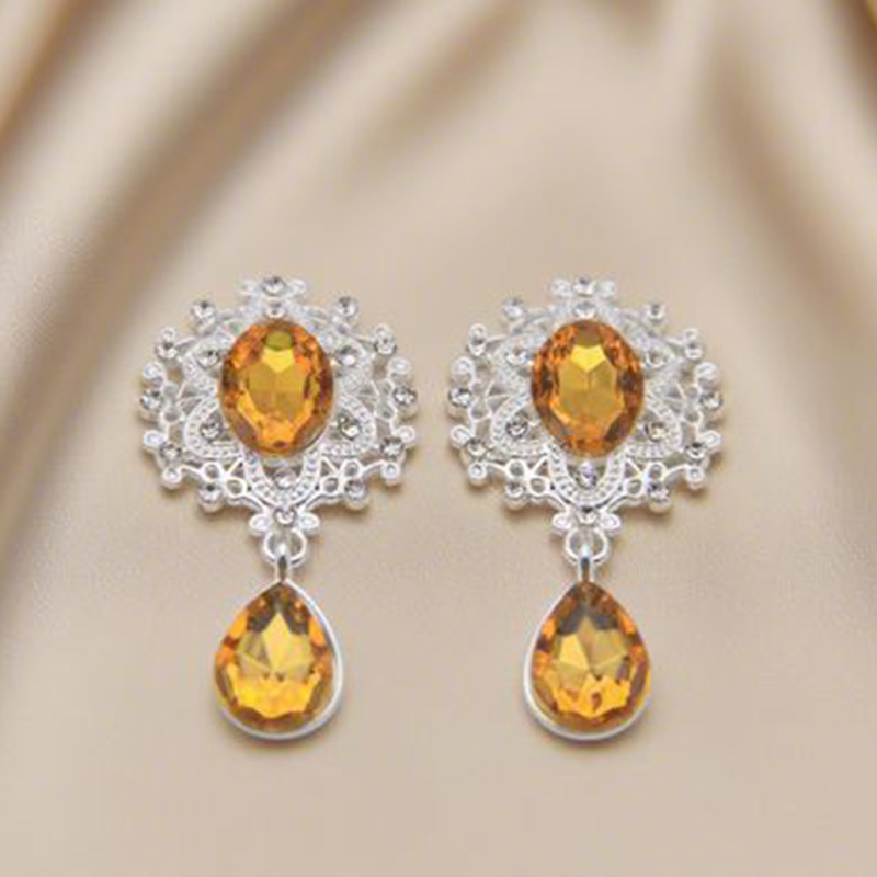 国境を越えた売れ筋 45*25 ミリメートル合金ラインストーンブローチ DIY リボンアクセサリー衣類手作りジュエリーアクセサリー直接バッチ