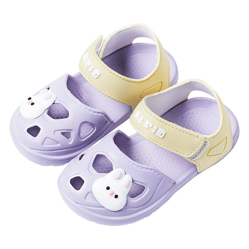 Детские сандалии Happy Mary, летняя детская пляжная обувь в Корейском стиле, сандалии с закрытым носком, спортивная детская обувь с отверстиями для девочек