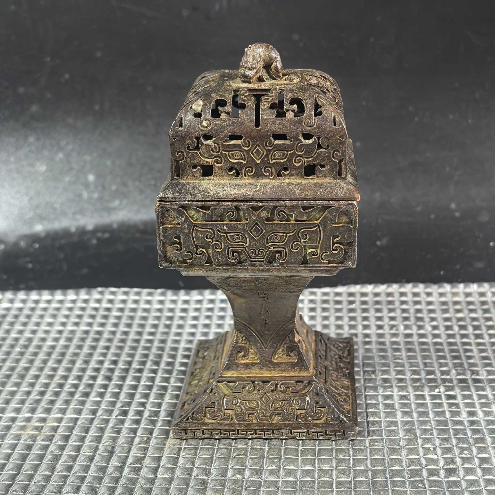 仿古青铜器汉代博山炉凤鸟熏炉汉婚影视道具古典工艺品貔貅香薰炉