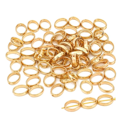 Accessories Handmade DIY Homemade Bracelet – Zərgərlik ara hissələri - gold-oval-15x12mm-50-pcspack
