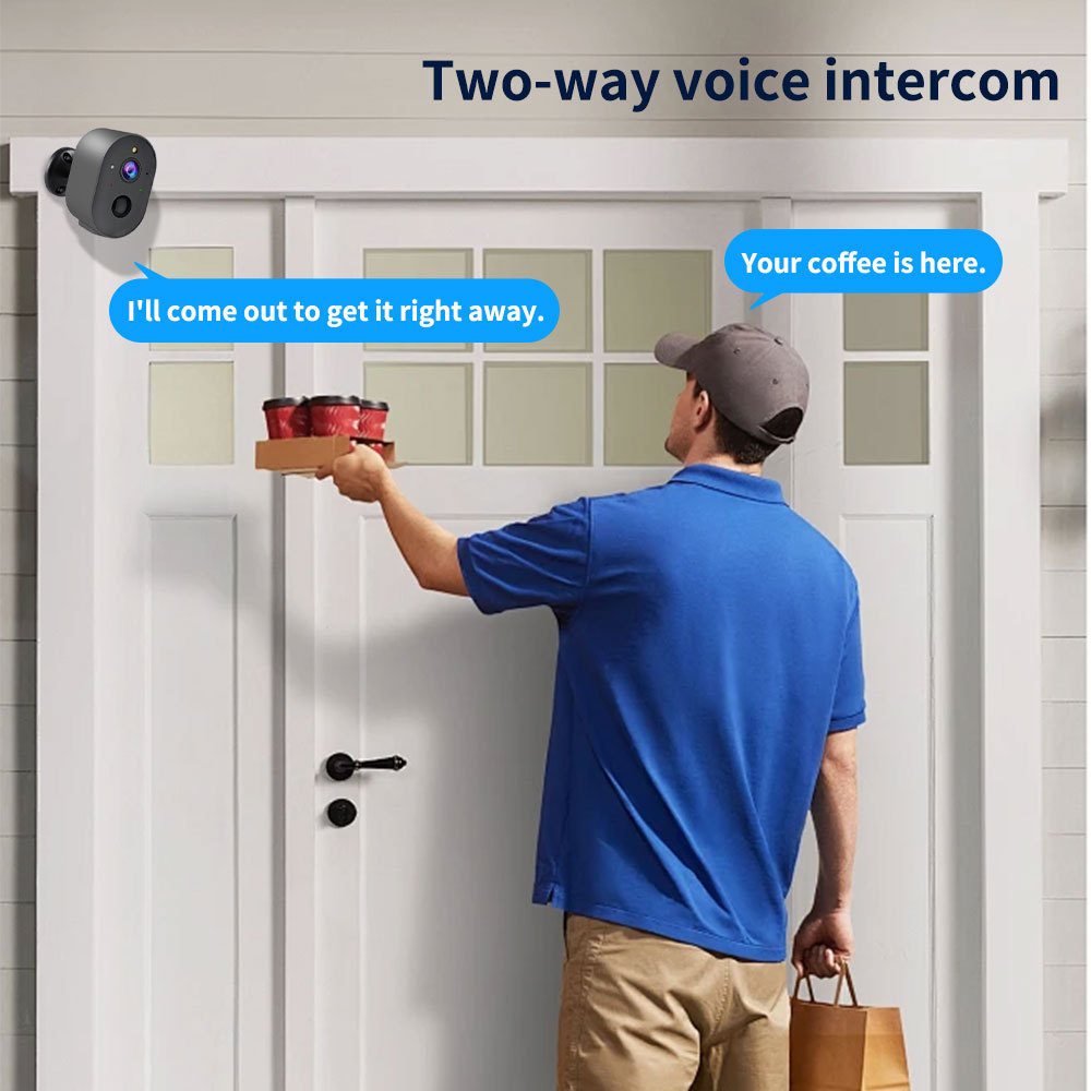 Opciones de comercio exterior graffiti batería de baja potencia wifi monitoreo doméstico inalámbrico 3MP full color cámara de vigilancia de visión nocturna