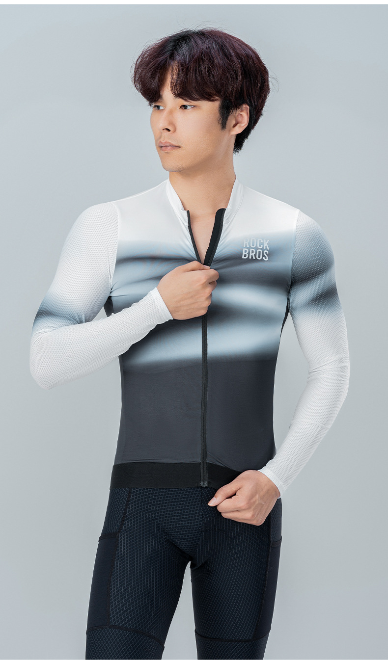 Rock Brothers suit long sleeved top for men's in spring summer, mountain road cycling suit, breathable and quick drying_voghion.com