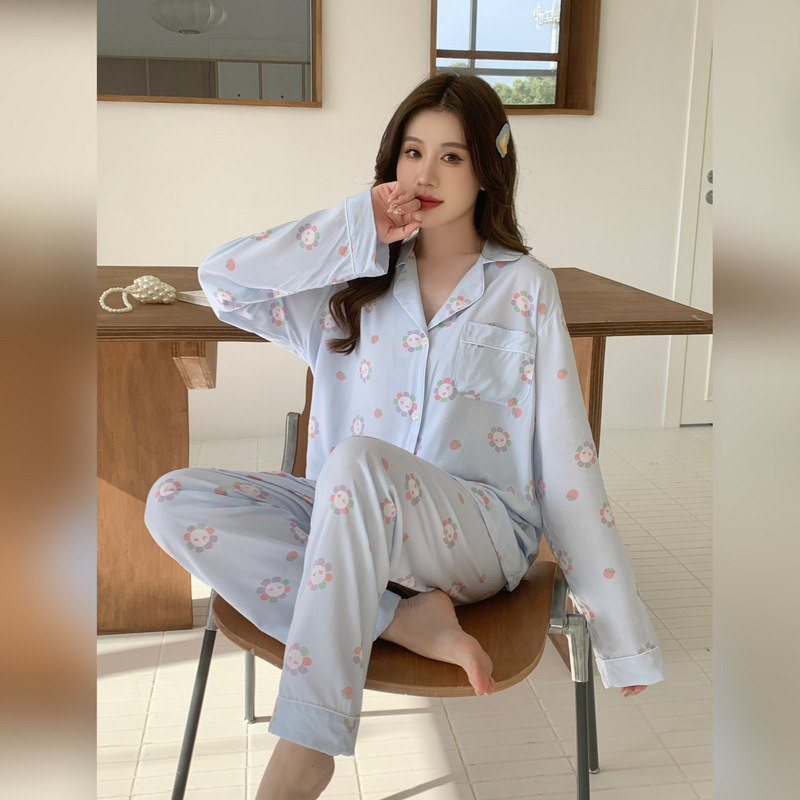 2026 Hongyi 1162 Women's Cotton Long-Sleeve Fashion Homewear Cotton Silk Casual Comfortable Women's Pajamas
