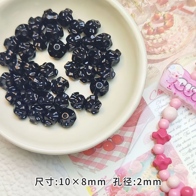 亚克力彩色烤漆皱褶裙边直孔串珠隔珠diy手机链钥匙扣材料饰品配|undefined