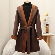 双面绒羊毛大衣女秋冬2025新款小个子高级感宽松中长款毛呢外套女