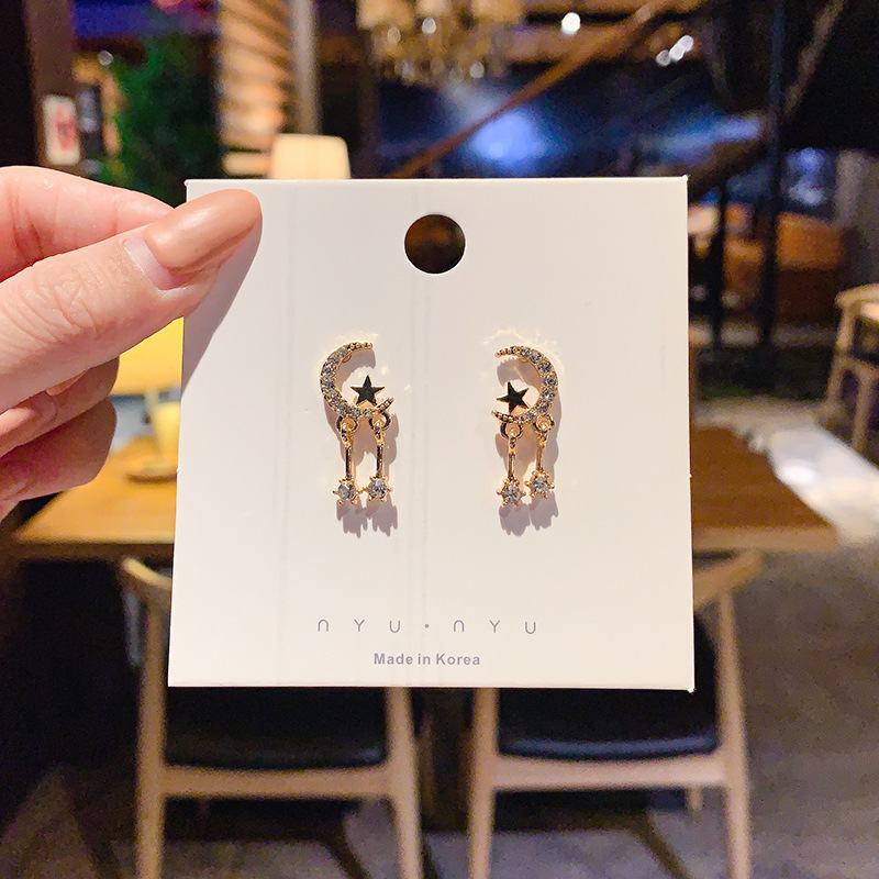 Pendientes de aleación moda coreana, estilo lujo ligero, ideales para puestos callejeros, mercado nocturno y ventas en vivo, al por mayor