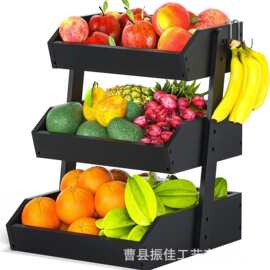 多层多功能厨房置物架桌面零食收纳竹面包篮水果篮水果蔬菜储物架