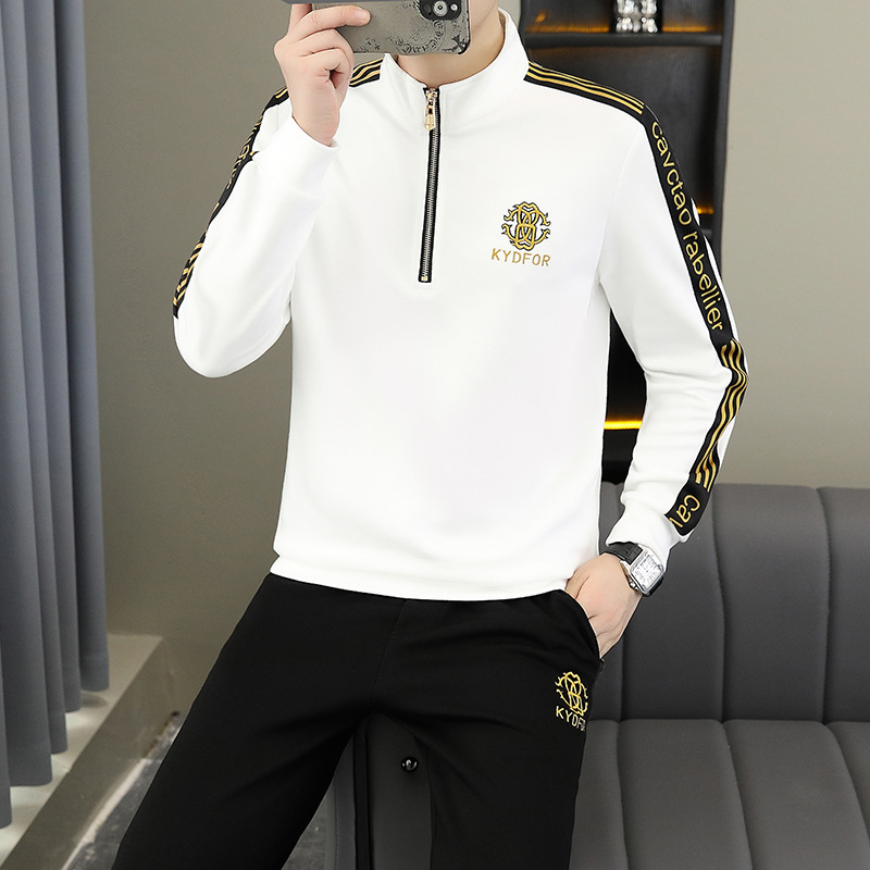 0104 윗부분은 흰색, 아랫부분은 검정색 슈트 [고품질]