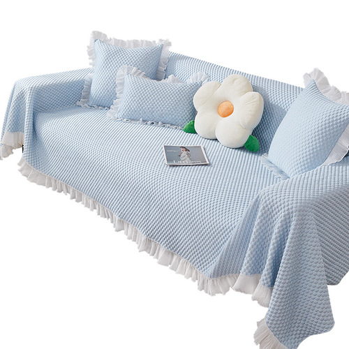New stylish small and fresh sofa cover set with anti-slip combination sofa cover for summer, ice silk full cover, wholesale