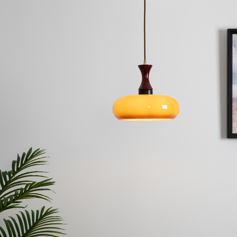 Bauhaus lámpara de pan medieval LED decoración lámpara de vidrio atmósfera retro comedor dormitorio libro francés