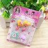 Children's ring, earrings, set, mixed decorations, ear clips, Korean style, wholesale