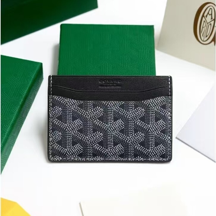 Goyard Card Holder Goyard Men's and Women's Fashion Coin Purse Multi-Functional Card Id Bag Work Clothing Versatile Small Card Holder